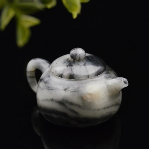 和田玉（青花）玉壶--圆壶（宋鸣放6604）147.09g 商品图8