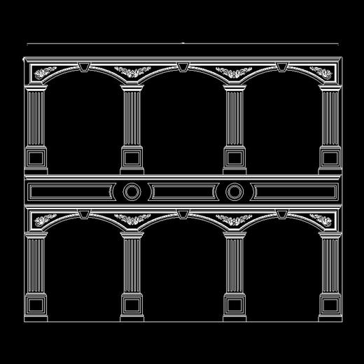 欧式背景墙CAD设计图纸- 有石商城