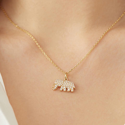 【积分兑换-简易配饰】小白象吊坠项链SN6018（不退不换） 商品图2