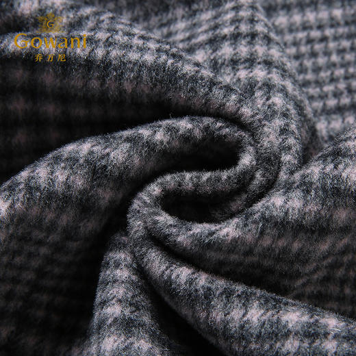 【100%绵羊毛】乔万尼秋冬季呢子外套修身西装领格子羊毛呢大衣女中长款EB4A026 商品图3