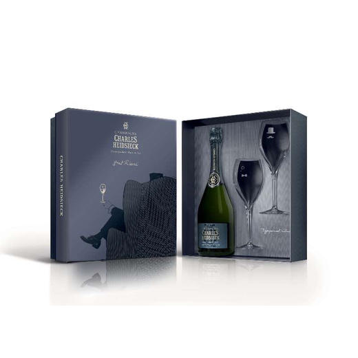 【酒杯礼盒】Charles Heidsieck Brut Réserve 查尔斯·海德希克天然型香槟 商品图0