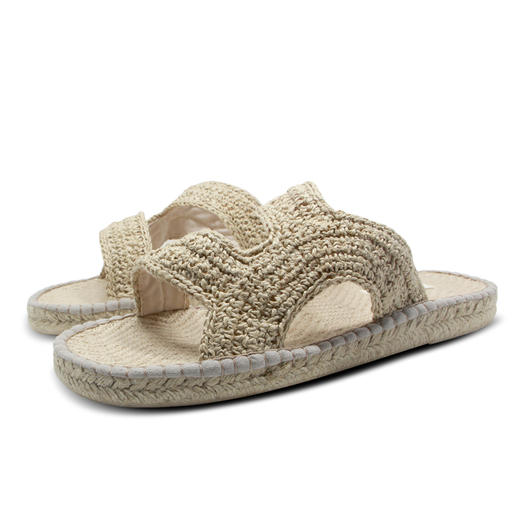 【买麻鞋，雅路人】防脚臭，夏季新款雅路人男士亚麻拖鞋复古草编鞋透气手工麻鞋休闲鞋YT1103 商品图4