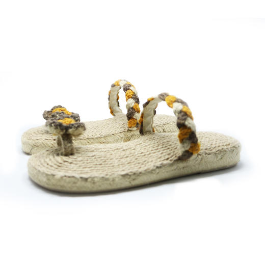 【买麻鞋，雅路人】防脚臭，雅路人新款夏季拖鞋女休闲女式拖鞋亚麻拖鞋波西米亚沙滩拖鞋手工YJ004 商品图4