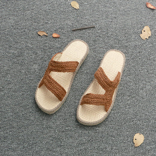 【买麻鞋，雅路人】防脚臭，夏季新款雅路人男士亚麻拖鞋复古草编鞋透气手工麻鞋休闲鞋YT1103 商品图3