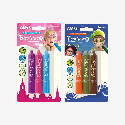 韩国AMOS 3色人体彩绘笔 商品图0
