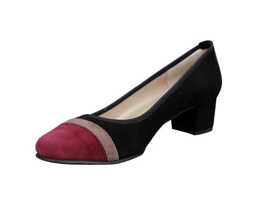 西班牙原产女时装鞋 T1088-黑色/灰色/玫红色 商品图1