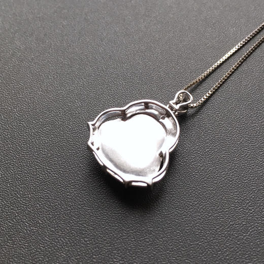 高冰种湖水绿翡翠弥勒佛18k白金钻石镶嵌 商品图7