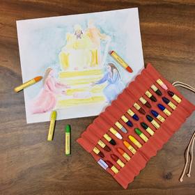 原装进口 Stockmar史都曼蜡棒24色布袋装 定制帆布笔袋