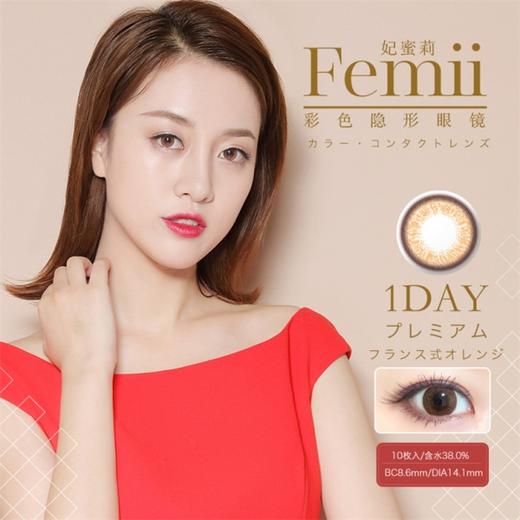 妃蜜莉Femii日抛 | 法式甜棕 日抛10片装(无售后) | 14.1mm | 微小扩瞳 商品图0