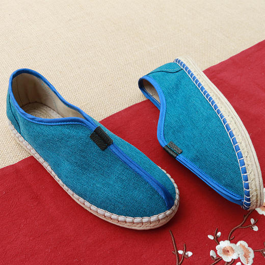 【买麻鞋，雅路人】防脚臭，春季新款雅路人手工千层底布鞋亚麻底男鞋四季鞋中国风僧鞋棉麻休闲布鞋YQ-03 商品图3