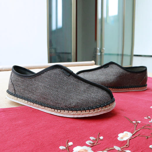 【买麻鞋，雅路人】防脚臭，春季新款雅路人手工千层底布鞋亚麻底男鞋四季鞋中国风僧鞋棉麻休闲布鞋YQ-03 商品图4