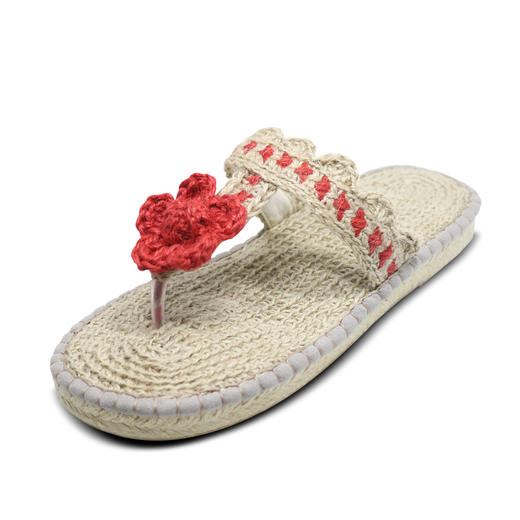 【买麻鞋，雅路人】防脚臭，雅路人新款女式拖鞋沙滩拖鞋人字拖休闲时尚波西米亚麻拖鞋手工YJ006 商品图4