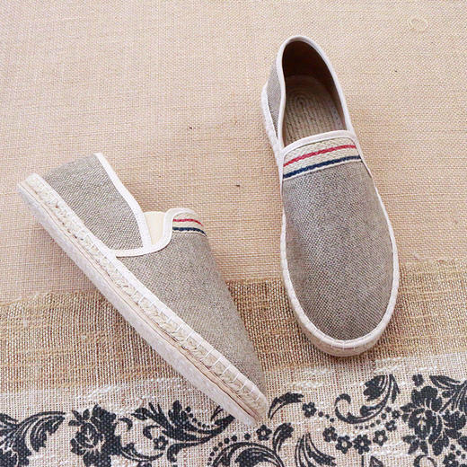 【买麻鞋，雅路人】防脚臭，雅路人男士手工千层底布鞋中老年爸爸鞋休闲散步鞋YQ-05 商品图4