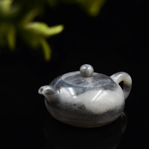 和田玉（青花）玉壶--扁壶（宋鸣放6639）157.44g 商品图5