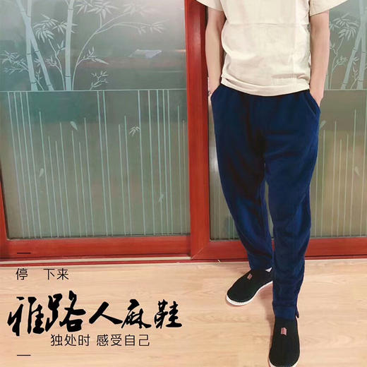 【买麻鞋，雅路人】防脚臭，春季新款雅路人手工千层底布鞋亚麻底男鞋四季鞋中国风僧鞋棉麻休闲布鞋YQ-03 商品图5