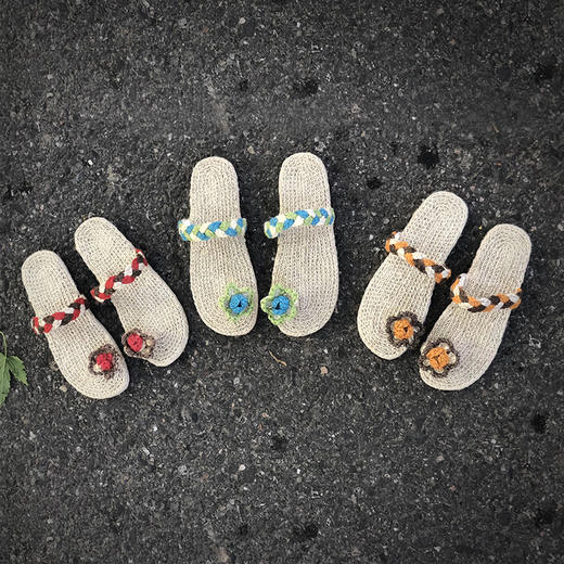 【买麻鞋，雅路人】防脚臭，雅路人新款夏季拖鞋女休闲女式拖鞋亚麻拖鞋波西米亚沙滩拖鞋手工YJ004 商品图1