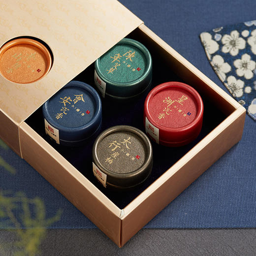 迦印堂丨星洲沉香盘香惠安红土老山檀香旅行便携装 1小时小罐香 6款不同香型组合装 （配莲台香座） 商品图4