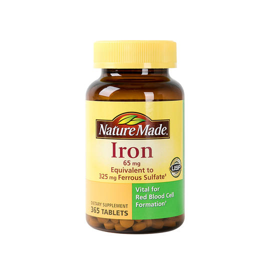 Nature Made Iron铁质铁元 补铁补血防贫血 65mg 365粒/瓶  洛杉矶直邮 商品图0