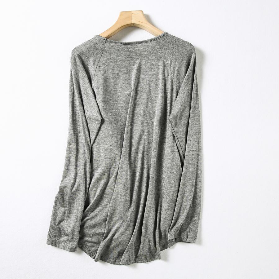 女士休闲时尚百搭舒适简约优雅柔软亲肤蕾丝打底衫123042