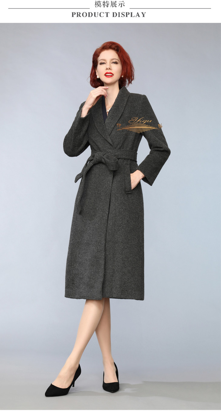 特惠yiqu丨青果领高级羊毛大衣深灰