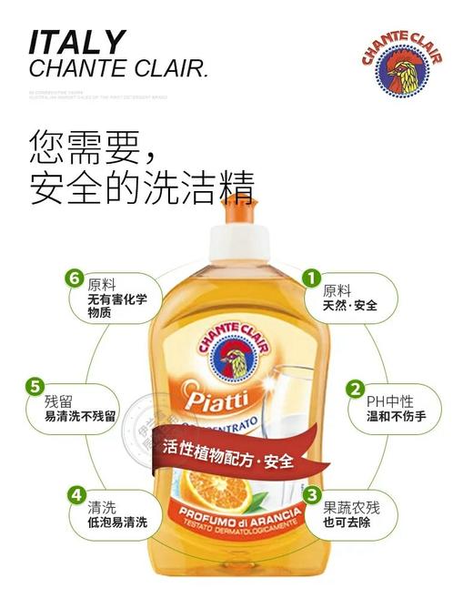 公鸡头香橙浓缩洗洁精500ml 商品图1