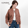 【福利款不退换】A.JINGNA休闲年轻版深驼色秋冬款棒球棉服A22D115006 商品缩略图0