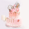 （双层蛋糕）粉金火烈鸟·创意流金滴落网红生日蛋糕 商品缩略图0
