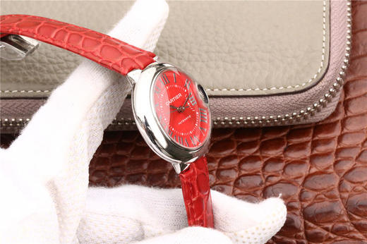 TW卡地亚亲民版中国红，蓝气球系列WSBB0022腕表，好品质，进口西铁城机械机芯 ，牛皮压鳄鱼纹，尺寸：33mm。中国红（红）是中国人 商品图6