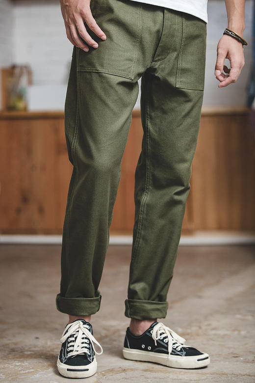 马登工装复古og107军裤阿美咔叽绿色工装裤复刻直筒休闲长裤男