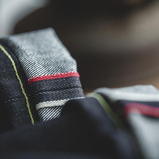 工装优选 美式vintage双赤耳修身原牛复古阿美咔叽直筒丹宁牛仔裤 商品图1