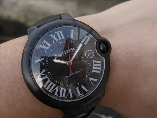 V6卡地亚蓝气球标杆-V6巅峰之作“黑骑士”V2版到货，做工完美，蓝宝石双卜鱼眼镜面通透，把头位置斜坡完美月牙，与壳身浑然一体 商品图9