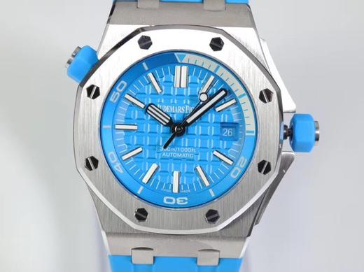 深海之蓝 JF爱彼15710 V9s版，精钢！实测高强度防水200米！进口9015改正品3120机！透底，原装潜水硅胶表带！足够乱真男士手表，自动机械 商品图0
