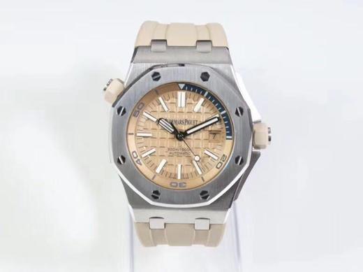 JF爱彼15710 V9s版，精钢！实测高强度防水200米！进口9015改正品3120机！透底，原装潜水硅胶表带！足够乱真男士手表，自动机械 商品图0