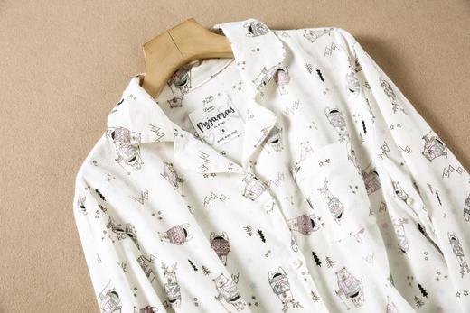 女士时尚优雅柔软舒适经典卡通印花家居服睡衣010122