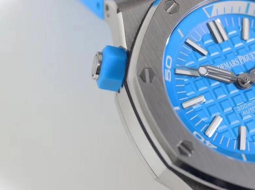 深海之蓝 JF爱彼15710 V9s版，精钢！实测高强度防水200米！进口9015改正品3120机！透底，原装潜水硅胶表带！足够乱真男士手表，自动机械 商品图6