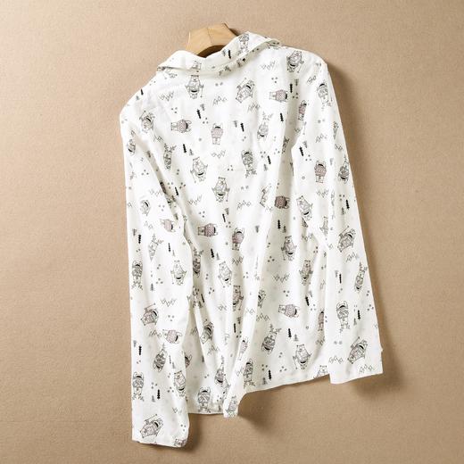 女士时尚优雅柔软舒适经典卡通印花家居服睡衣010122