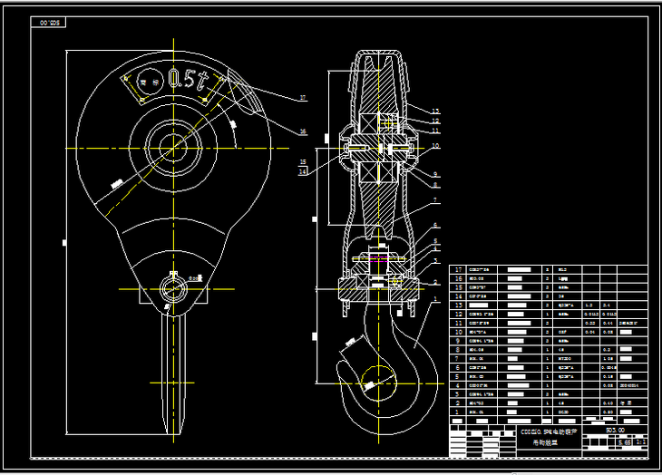 电动葫芦cd0.5吨全套图纸
