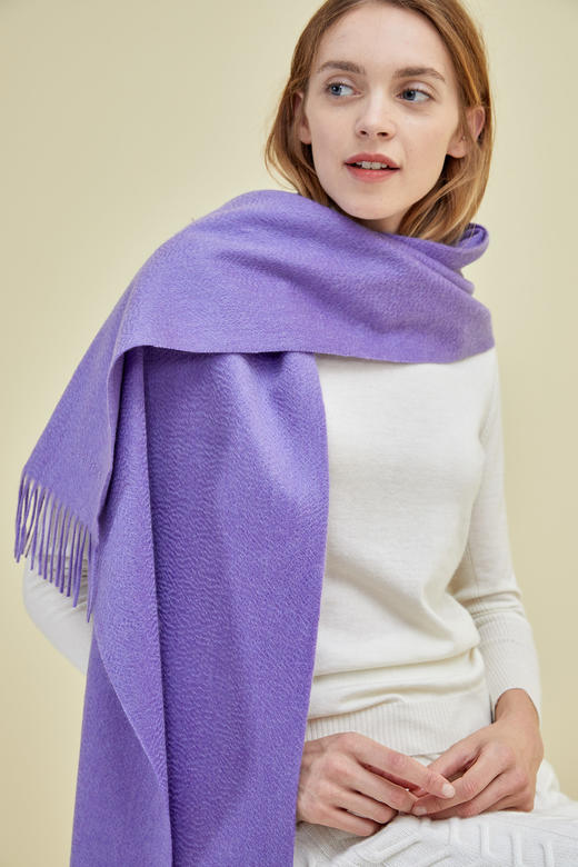 水波纹羊绒大披肩 SJF18P701N 商品图10