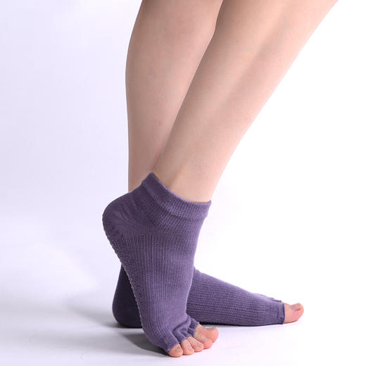 FMR020梵美人瑜伽袜露趾浅灰色蓝莓色灰紫色农夫蓝酱紫色黑色 商品图1