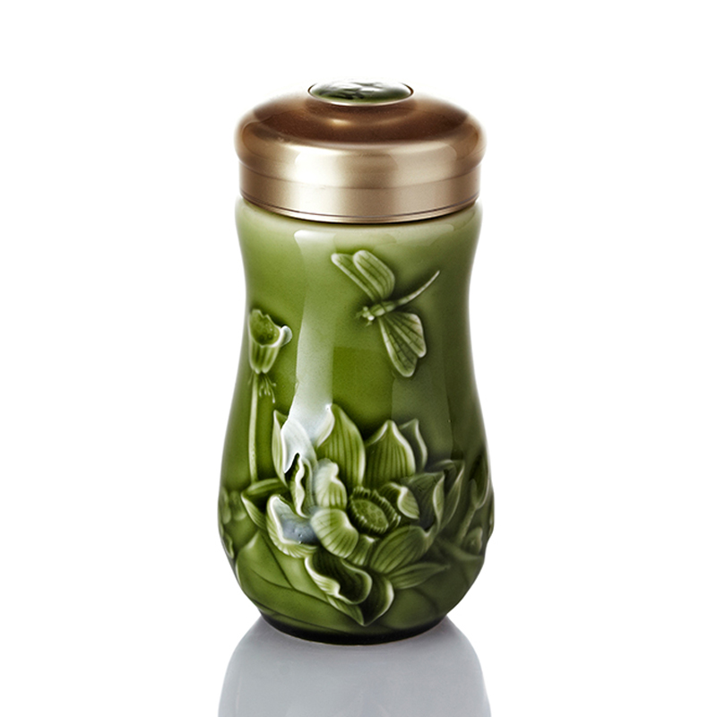 小蜻蜓夏荷随身杯 单层400ml