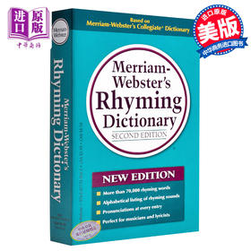 【中商原版】麦林韦氏韵律字典 第二版 英文原版 Merriam-Webster's Rhyming Dictionary