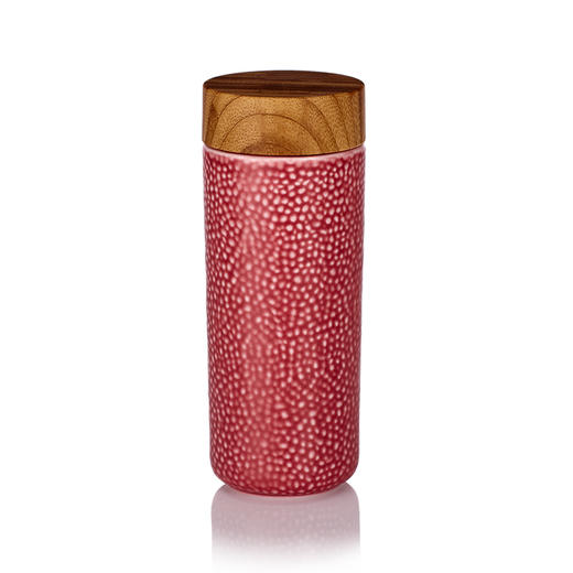 晨露随身杯木纹盖 双层330ml 商品图1