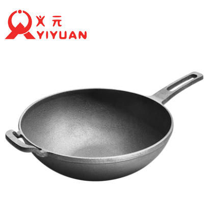 铸味蜂巢蓄能铸铁锅少油烟不易粘锅生铁老式炒菜锅原铁锅家用30cm 商品图1