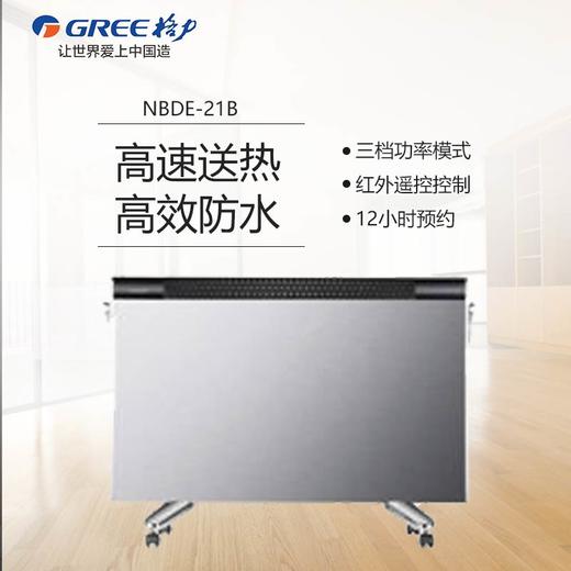GREE格力 电暖器 NBDE-21B 家用办公室卧室浴室暖风快热炉取暖器 高效防水节能速热  商品图0