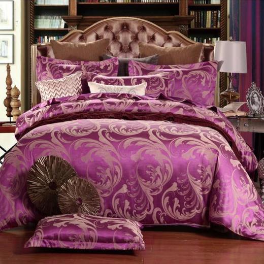 【微爆款】 丝绵贡缎68提花四件套 一件代发 团购 加V永享优惠 商品图2