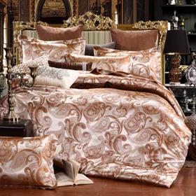 【微爆款】 丝绵贡缎68提花四件套 一件代发 团购 加V永享优惠