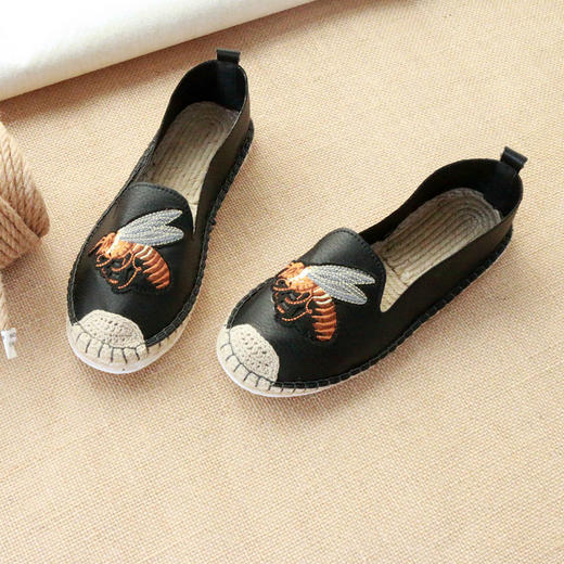 【买麻鞋，雅路人】防脚臭，春夏款雅路人手工千层底布鞋亚麻底女鞋千层底刺绣布鞋女YQ-04 商品图0