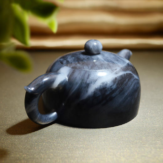 和田玉（青花）玉壶--贵妃壶（宋鸣放6633）152.36G 商品图3