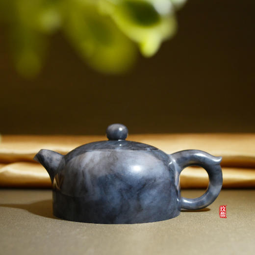 和田玉（青花）玉壶--贵妃壶（宋鸣放6633）152.36G 商品图0