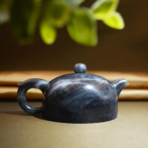 和田玉（青花）玉壶--贵妃壶（宋鸣放6633）152.36G 商品图1